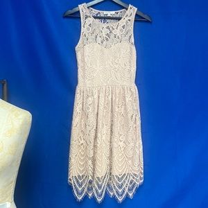 Love Fire Womens Lace Blush Pink Halter Dress (4384)